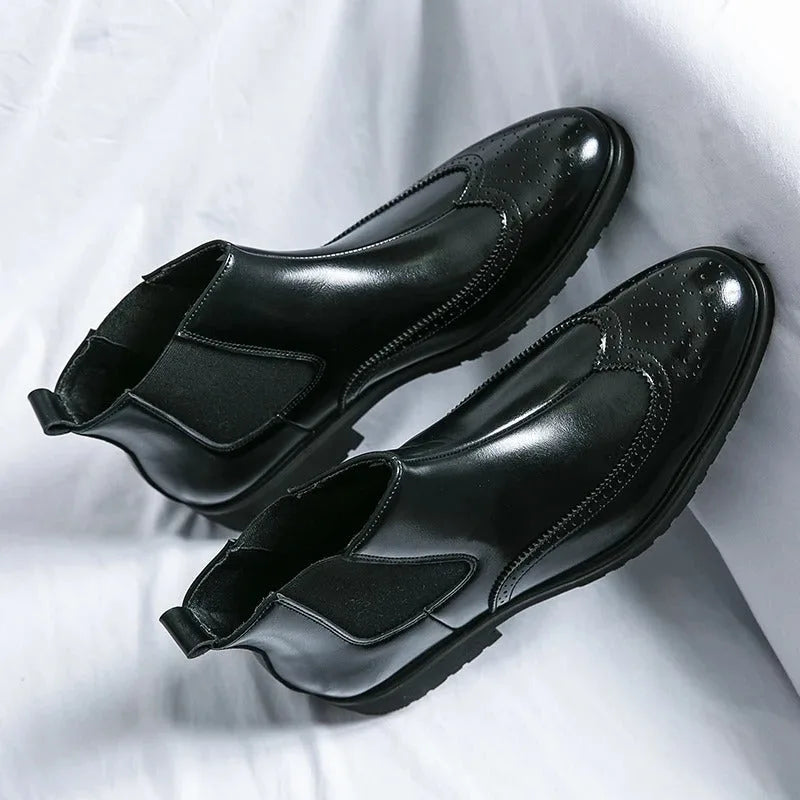 Chelsea boots met brogue detailing