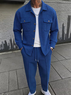 Lounge set met button-up cardigan