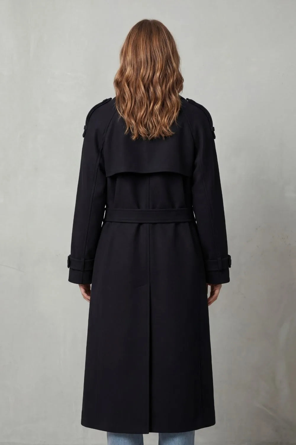 Oversized wollen trenchcoat