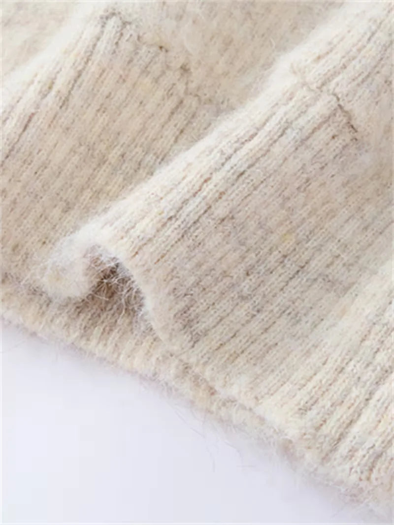 Cardigan met V-neck en voorzakken