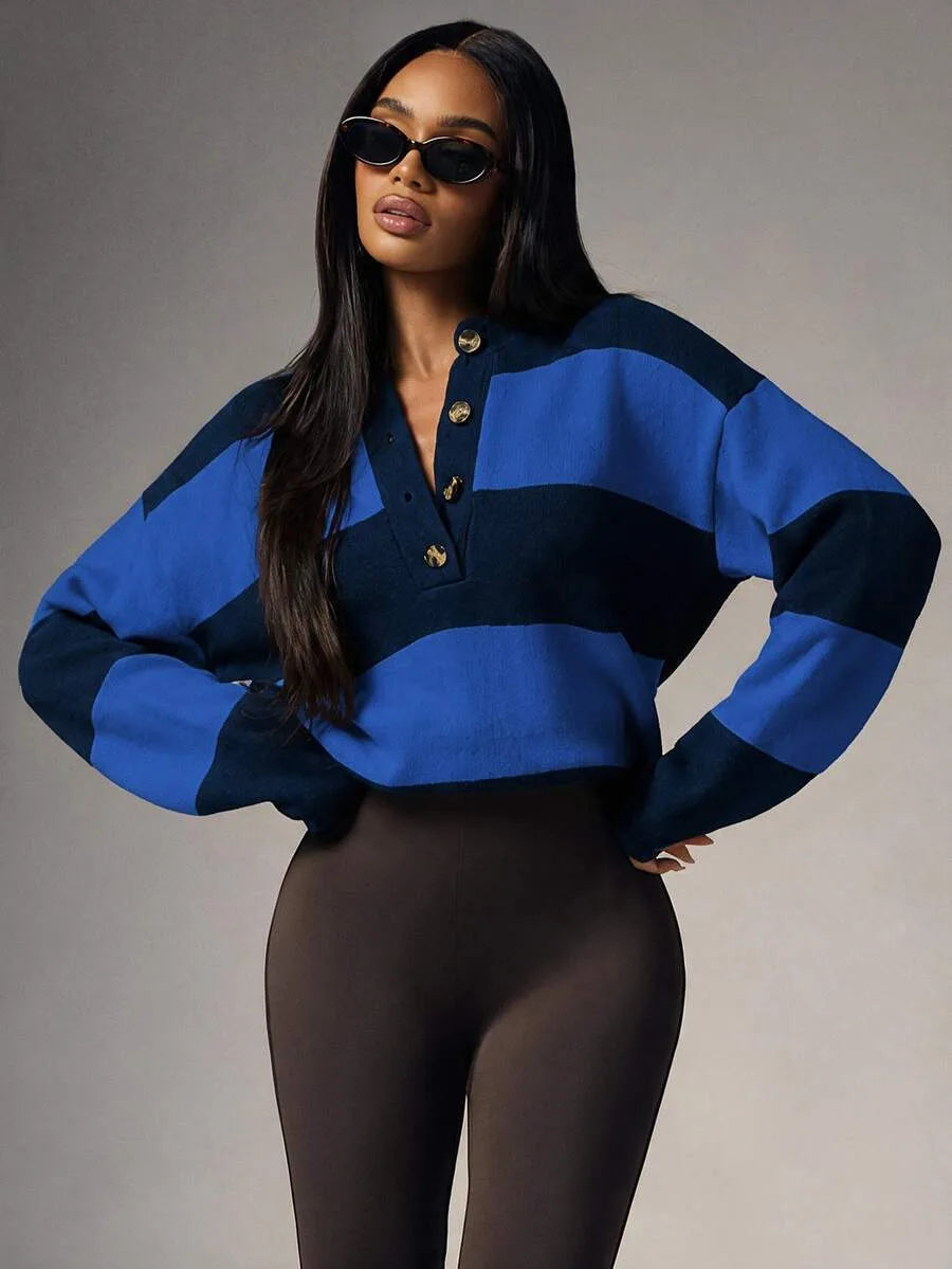 Oversized sweater met knopen