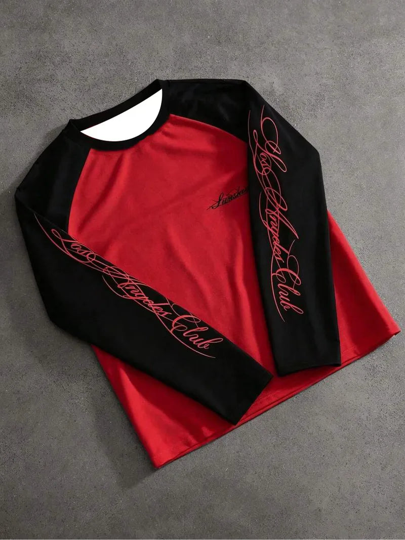 Longsleeve T-shirt met contrast