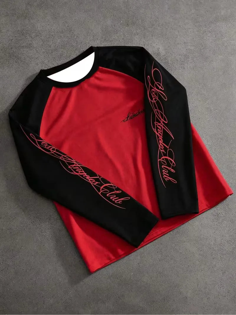 Longsleeve T-shirt met contrast