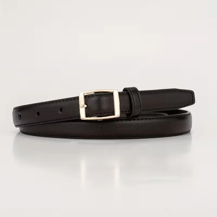 Slim casual riem met vierkante gesp