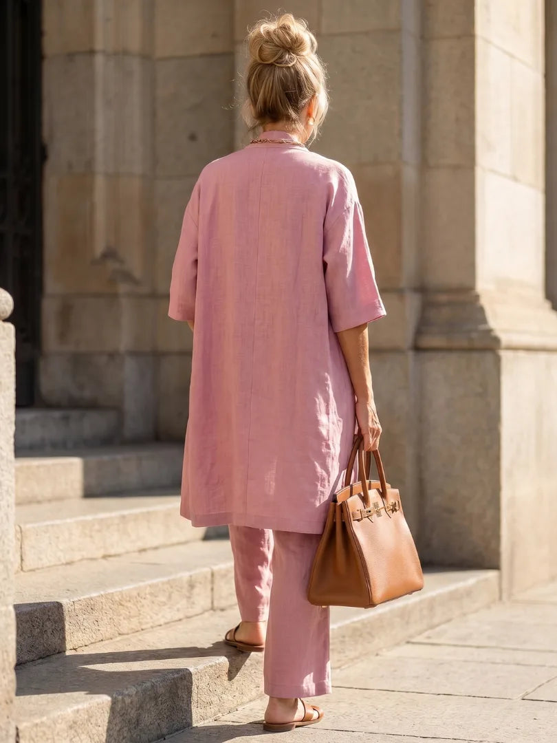 Drie-delige set met brede broek