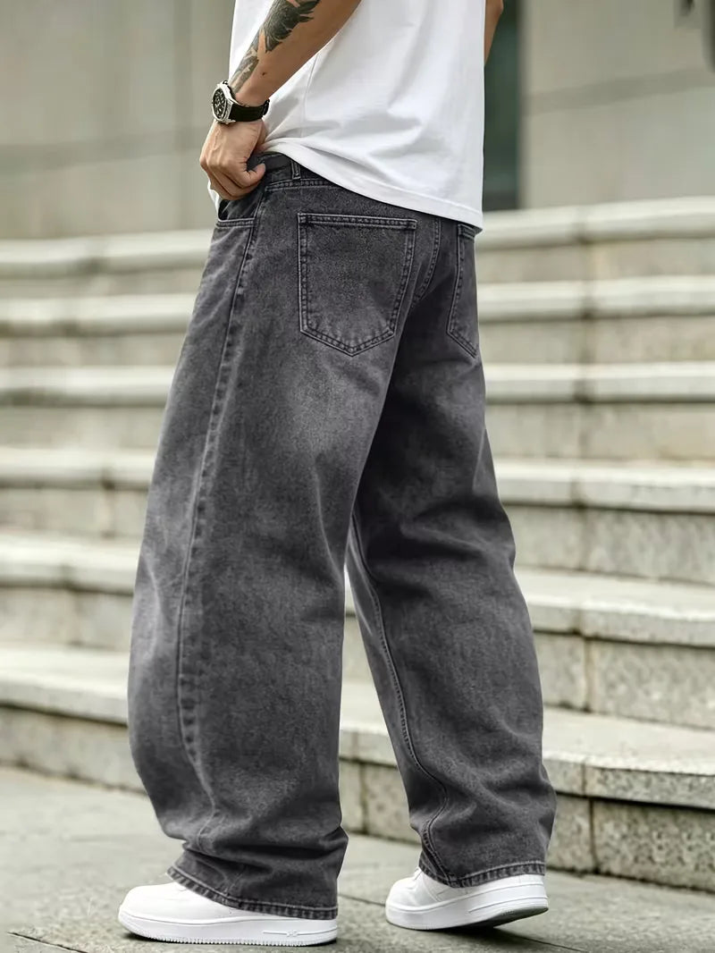 Loose fit jeans met meerdere zakken