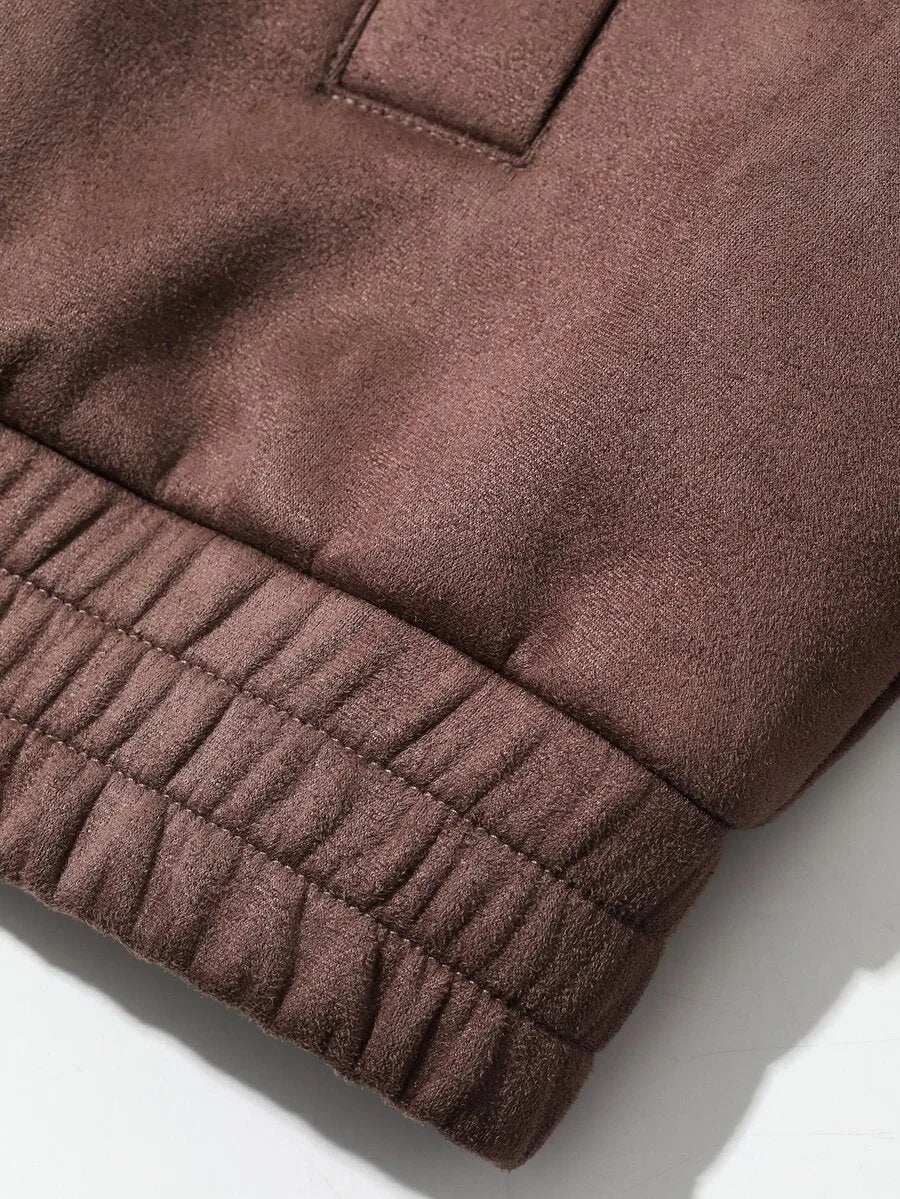 Bomberjack van bruin suede