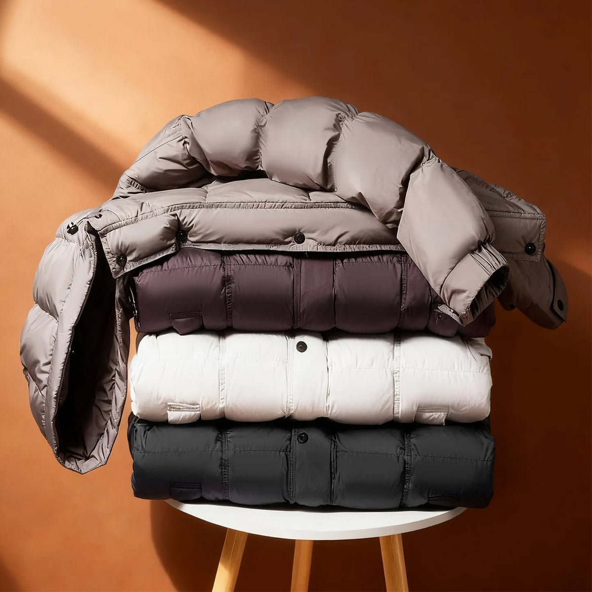 Puffer jacket met capuchon
