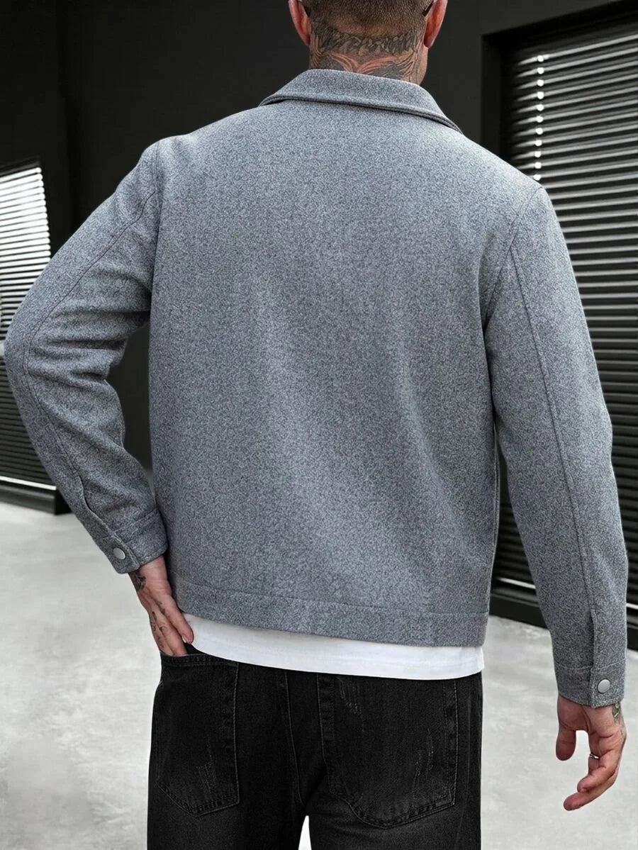Bomberjack met collared neckline