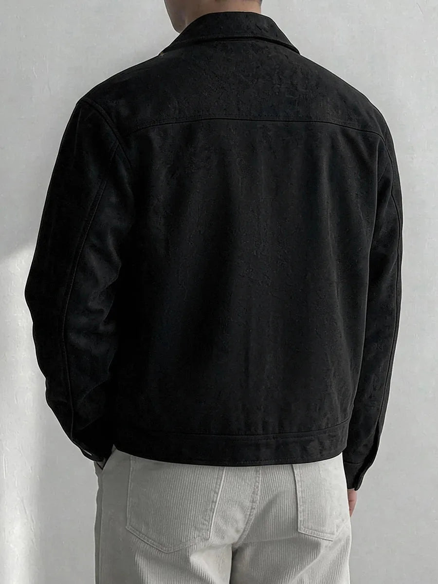 Bomberjack van bruin suede