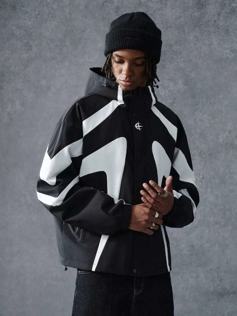 Oversized parka met plaid patroon