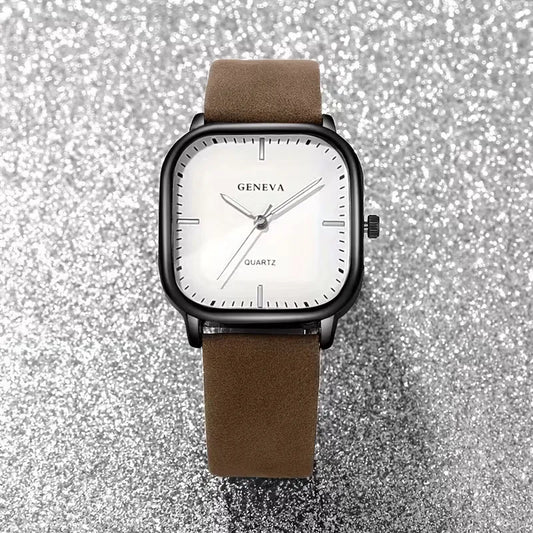 Analoge horloge met vierkante wijzerplaat