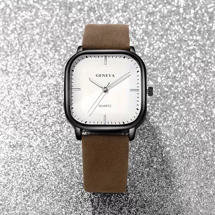 Analoge horloge met vierkante wijzerplaat