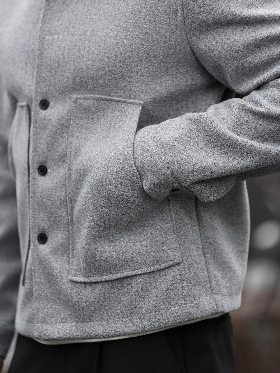 Bomberjack met collared neckline