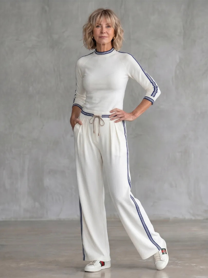Set met lange mouwen en wijde broek