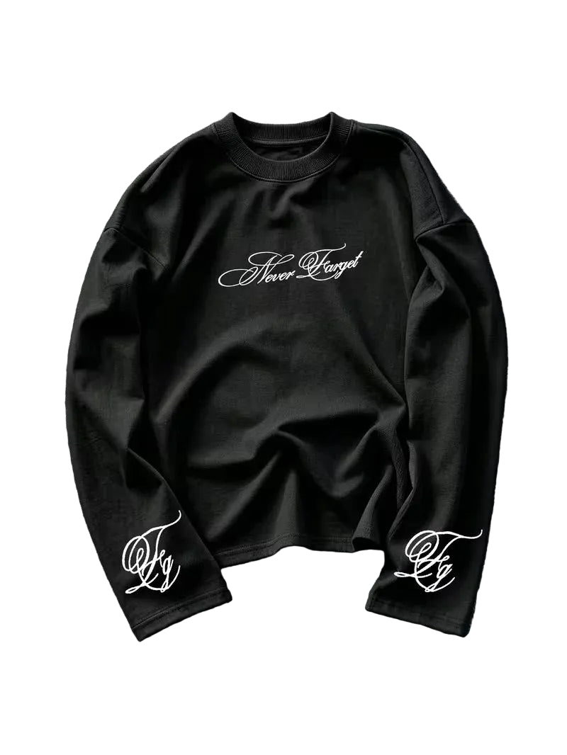 Longsleeve met cursieve print