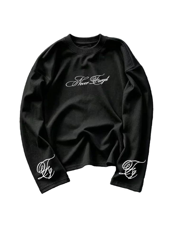 Longsleeve met cursieve print