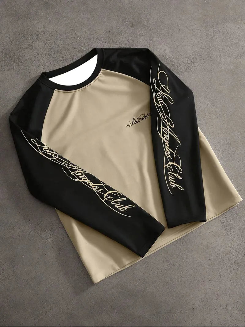 Longsleeve T-shirt met contrast
