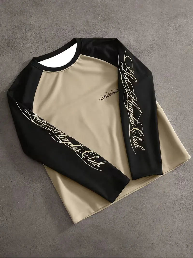 Longsleeve T-shirt met contrast