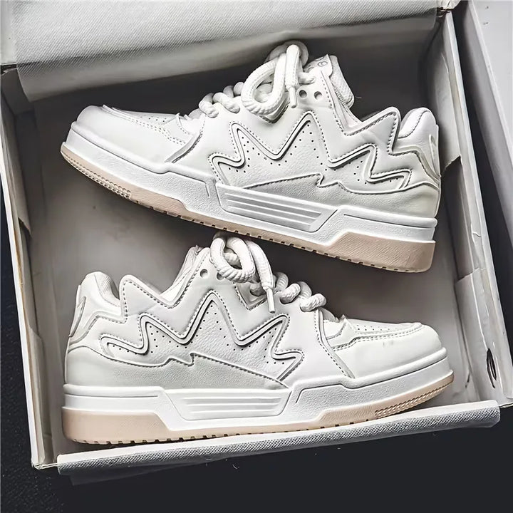 Lage sneakers met zigzag patroon