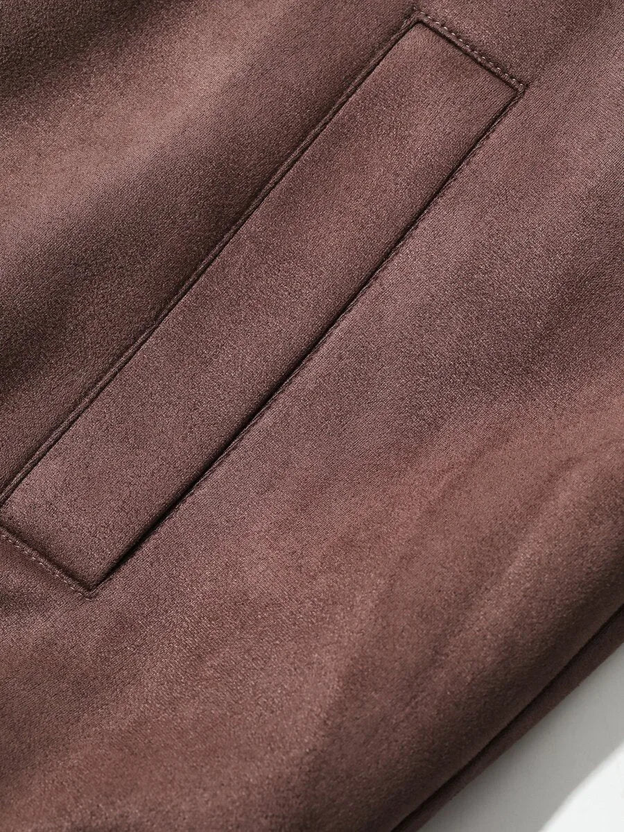 Bomberjack van bruin suede