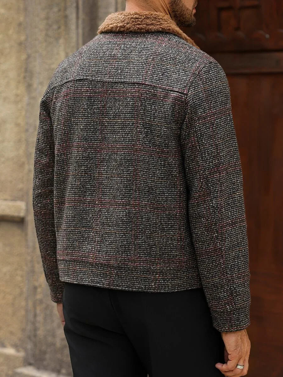 Bomberjack met collared neckline