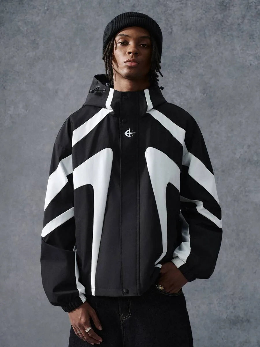 Oversized parka met plaid patroon