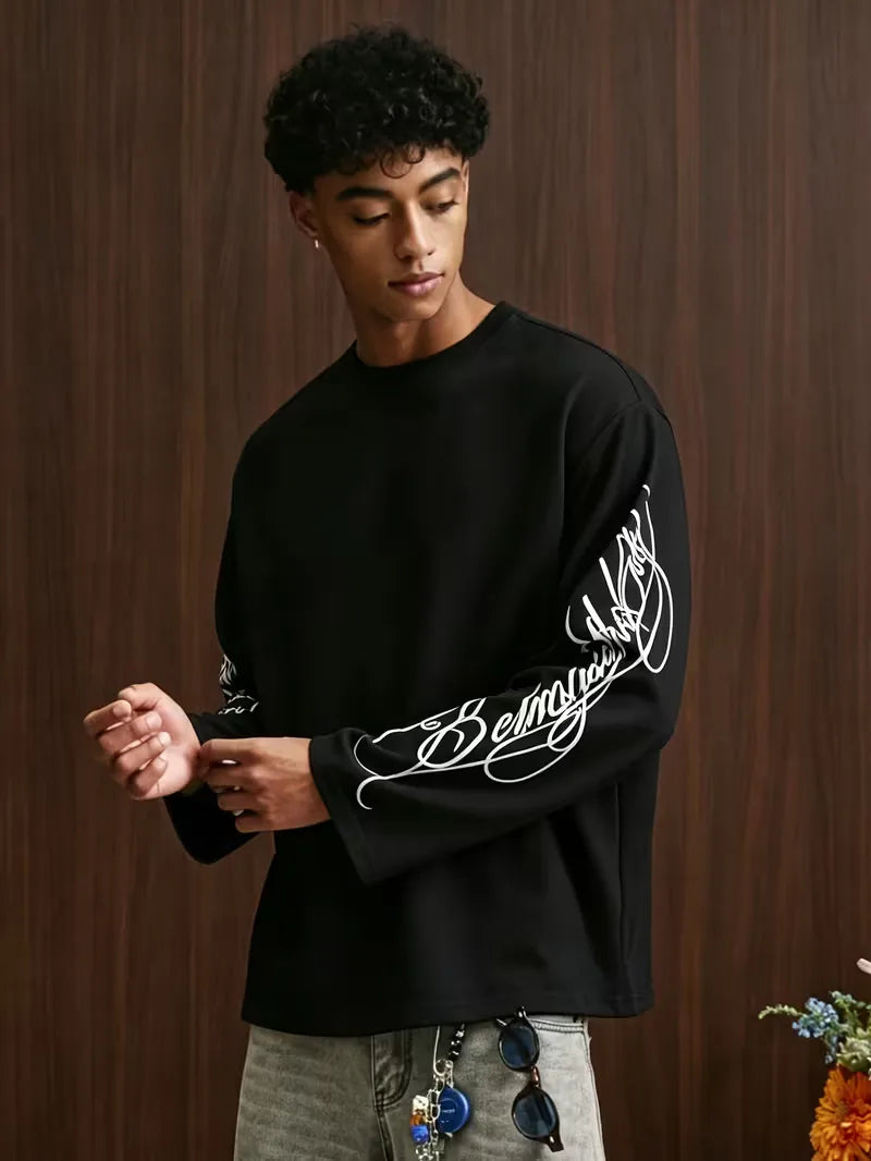 Oversized longsleeve met alfabetische print