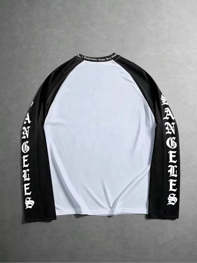 Longsleeve T-shirt met contrast