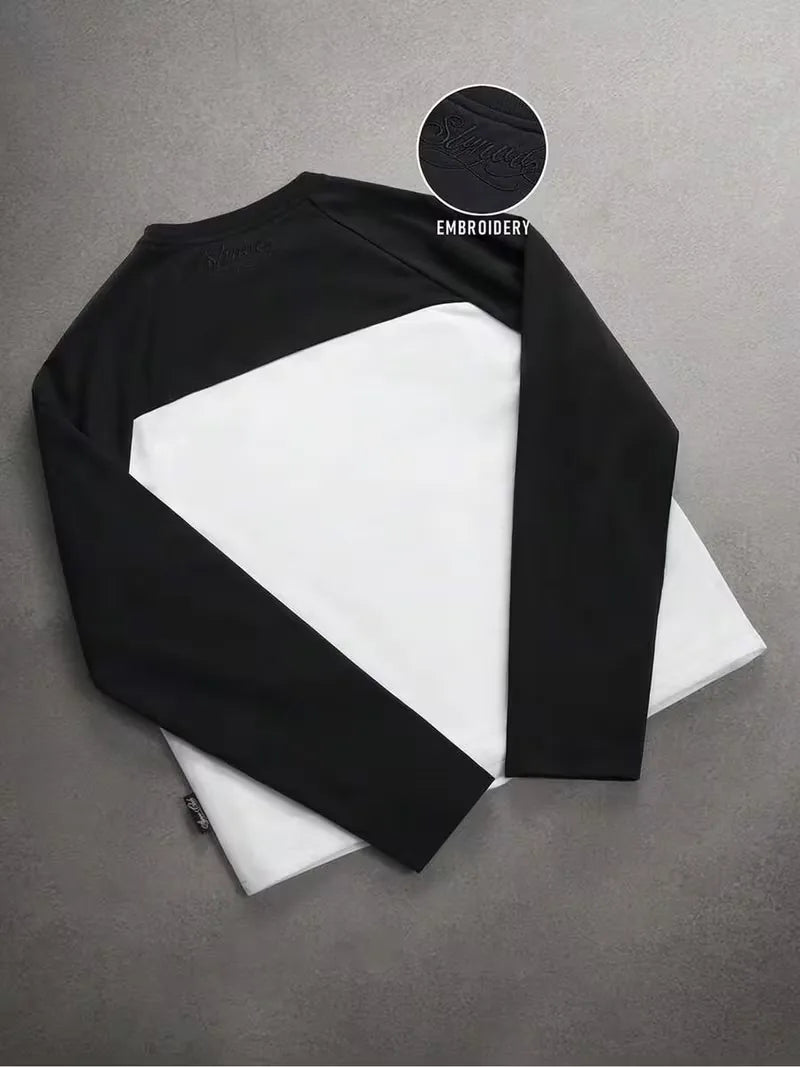 Longsleeve T-shirt met contrast