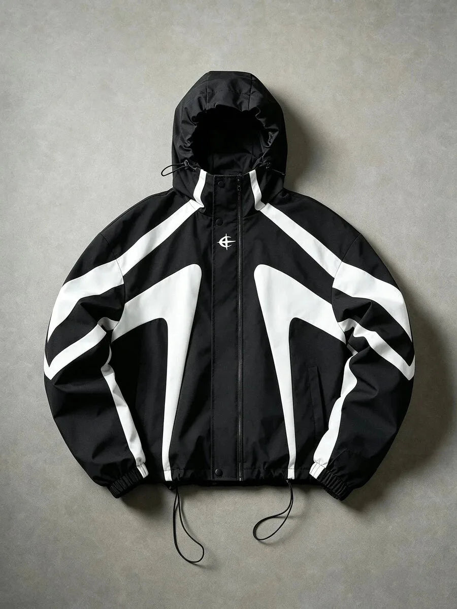 Oversized parka met plaid patroon