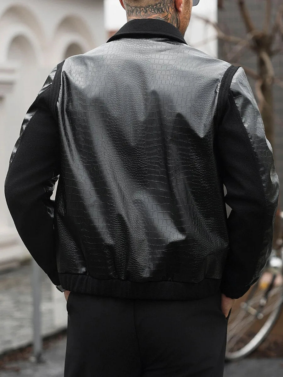 Bomberjack met collared neckline