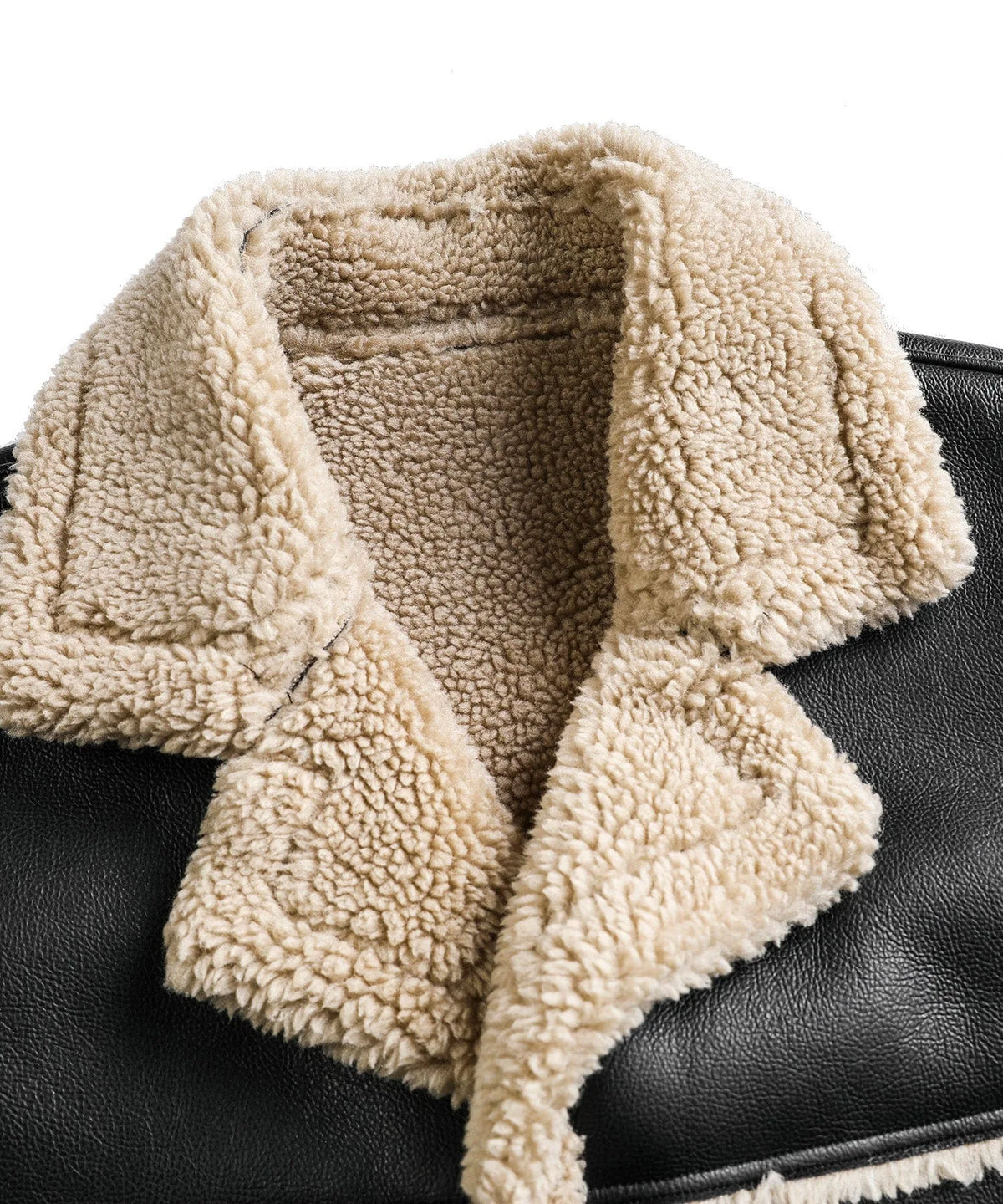 Bomberjack met faux shearling