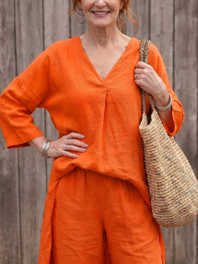 Set met oversized top en wijde broek