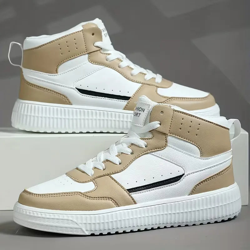 Hoge sneakers met perforaties
