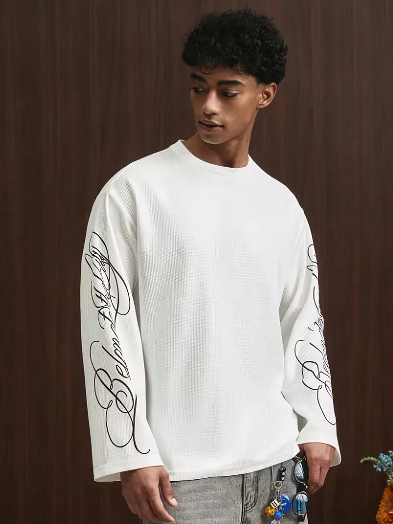 Oversized longsleeve met alfabetische print