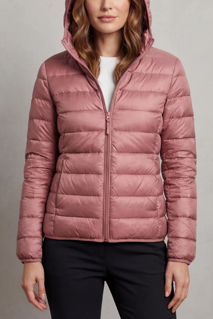 Lichtgewicht puffer jas met capuchon