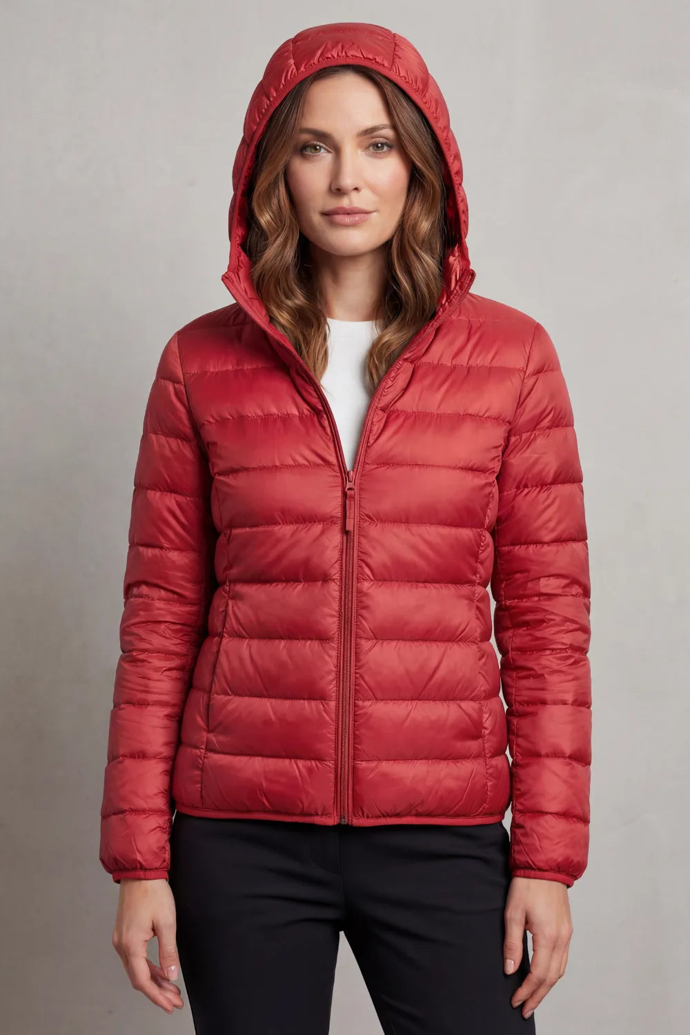 Lichtgewicht puffer jas met capuchon