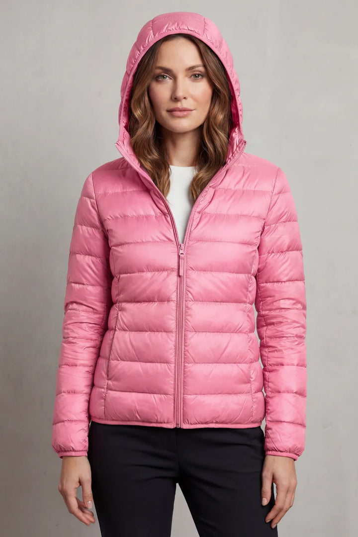 Lichtgewicht puffer jas met capuchon