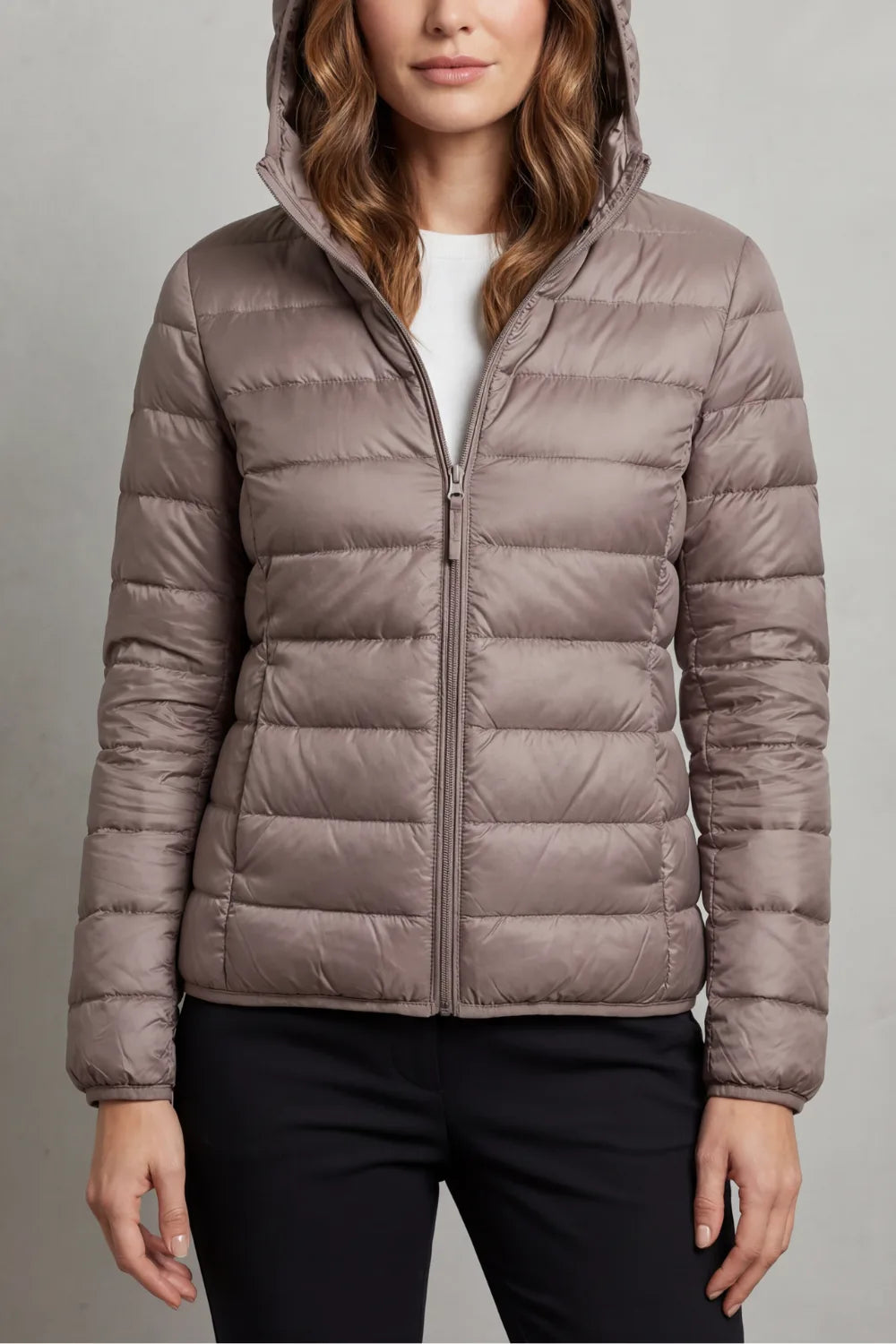 Lichtgewicht puffer jas met capuchon