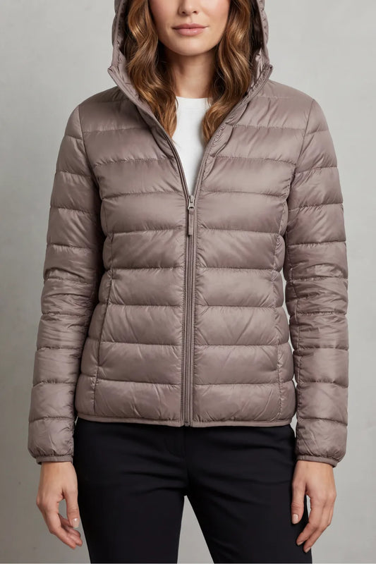 Lichtgewicht puffer jas met capuchon