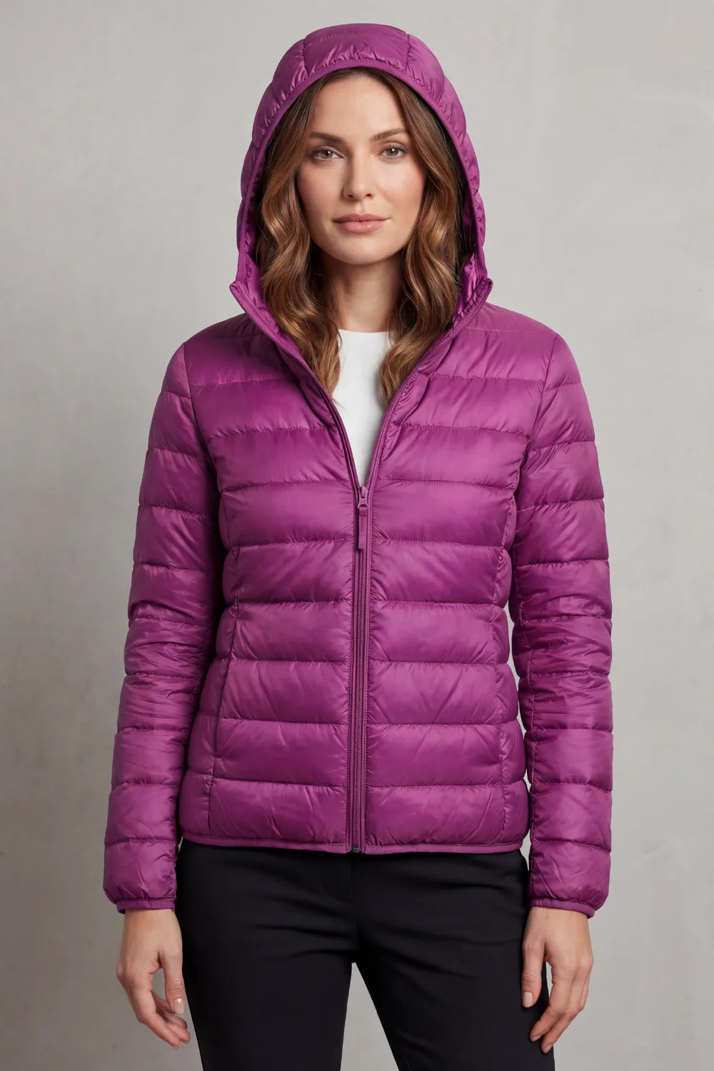 Lichtgewicht puffer jas met capuchon