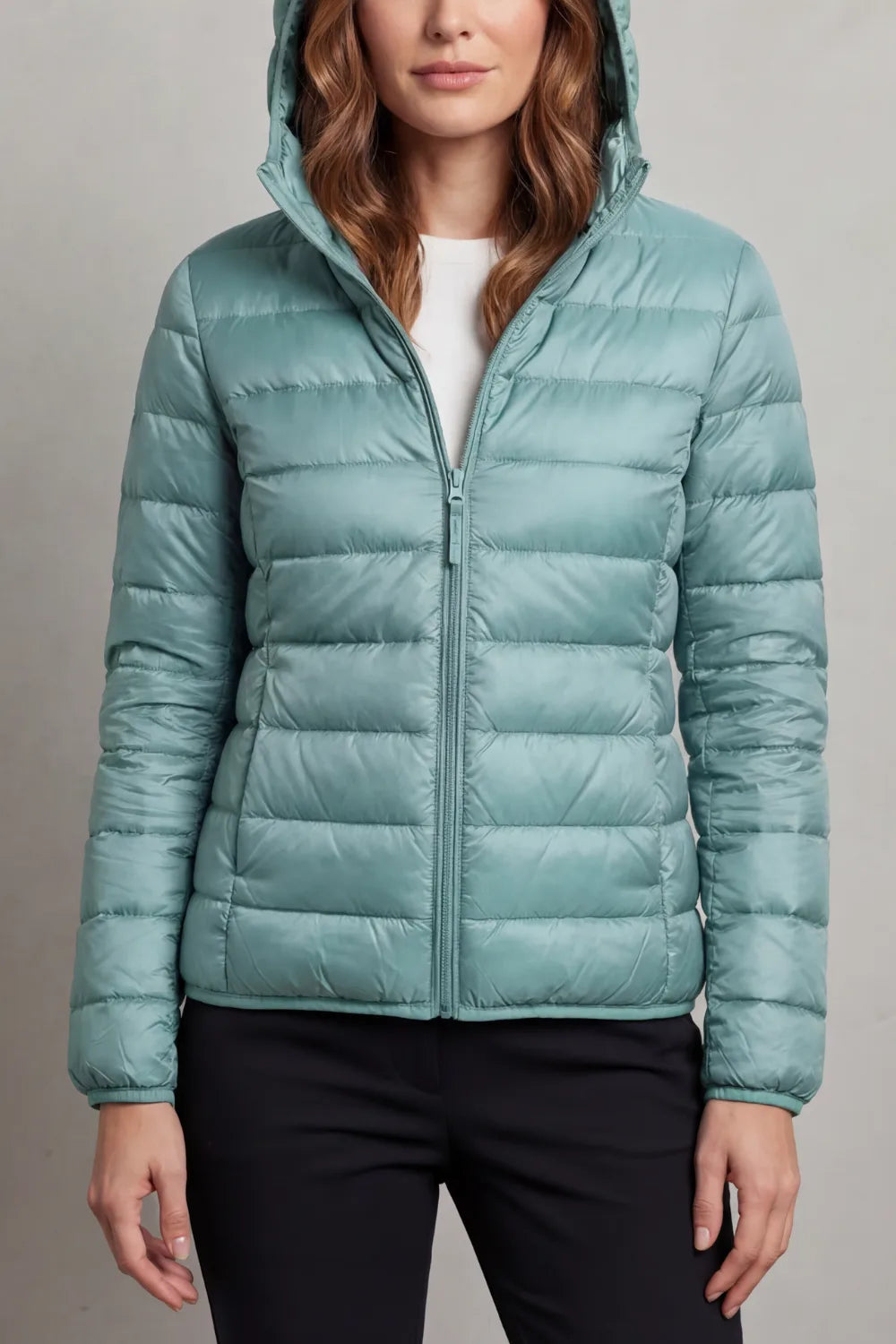 Lichtgewicht puffer jas met capuchon