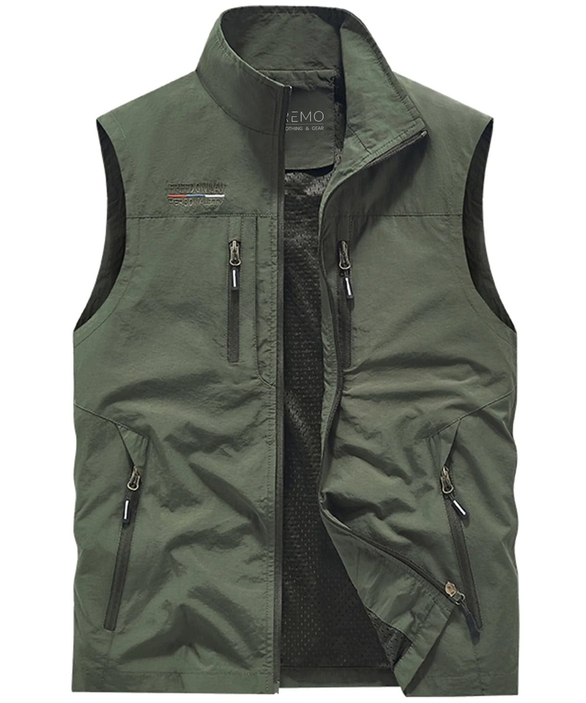 Bodywarmer met hoge kraag