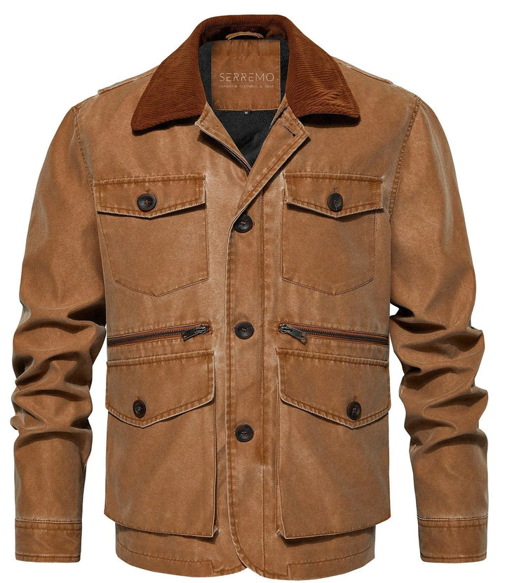 Parka met corduroy kraag