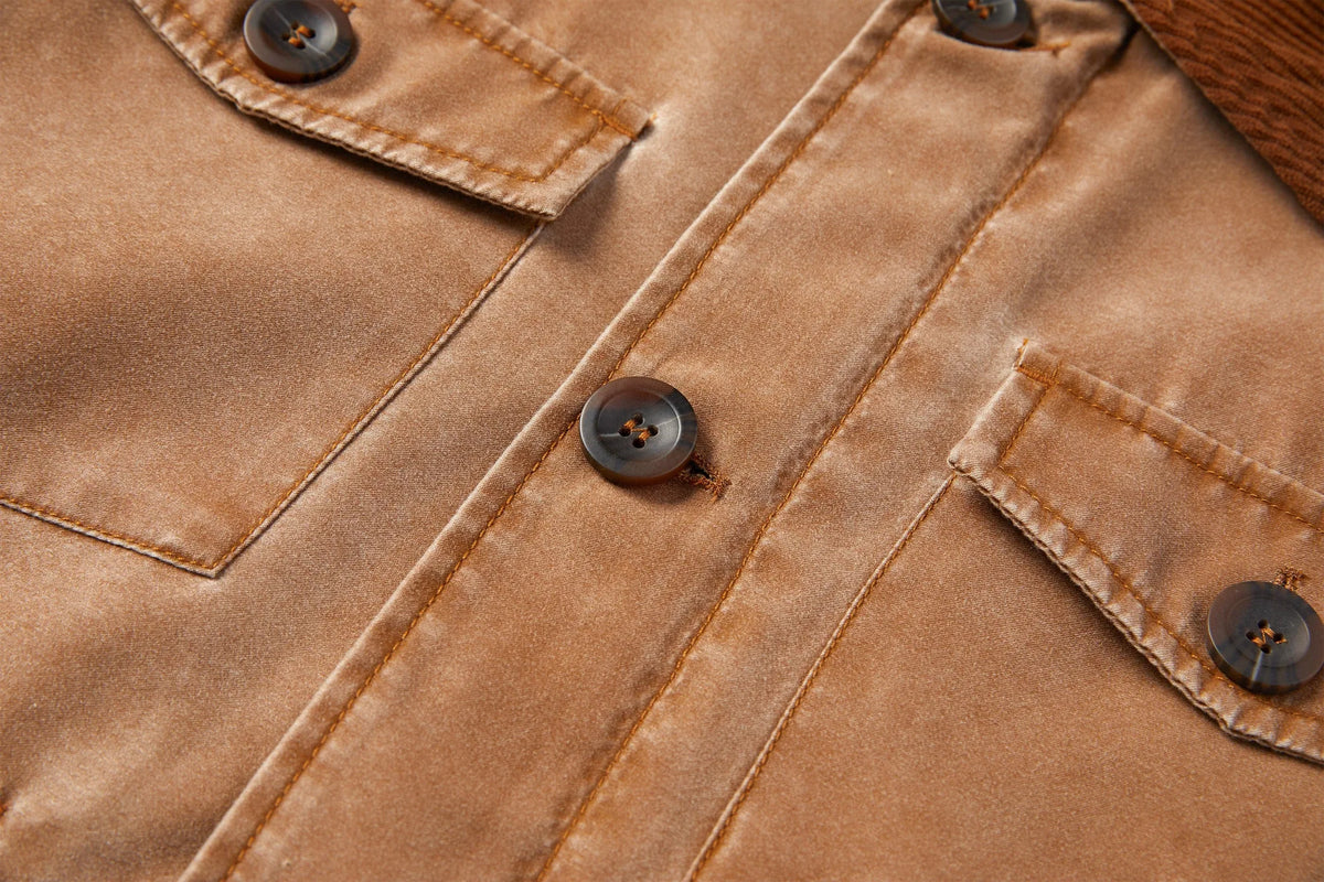 Parka met corduroy kraag