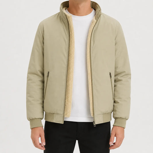 Puffer jacket met fleece lining
