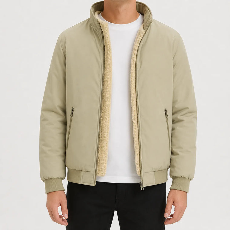 Puffer jacket met fleece lining
