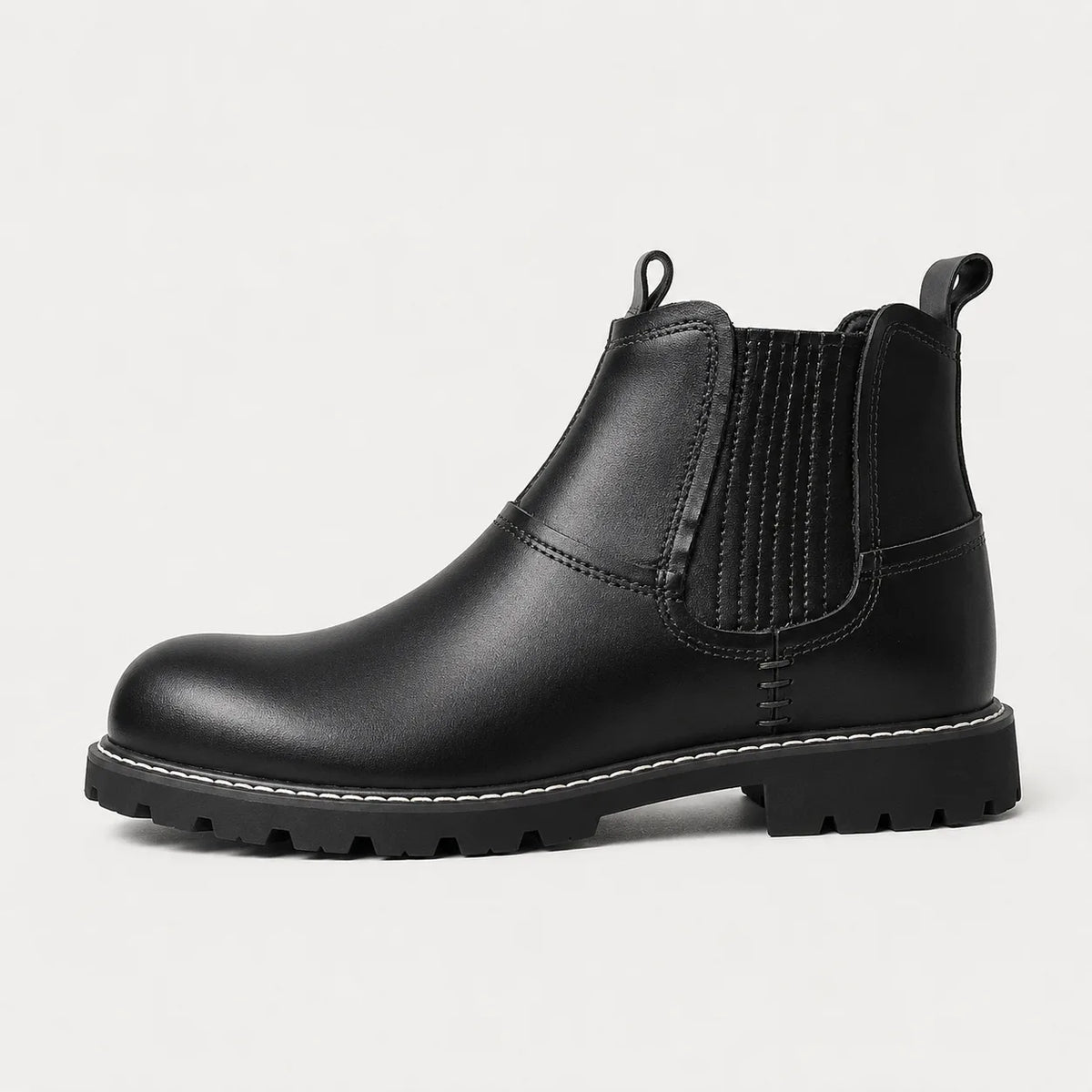 Veterschoenen boots met elastische zijpanelen