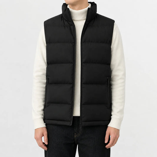 Gilet met hoge kraag en rits